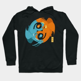 Yin and Yang Kawaii Dragons Hoodie